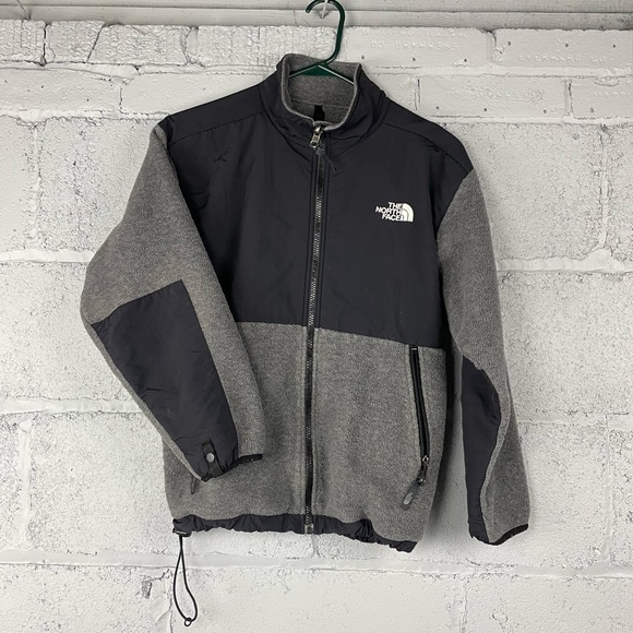 The North Face Other - The North Face Black Charcoal Grey Fleece Zip-Up Jacket Youth Large
